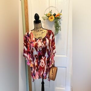 Sofia Vergara butterfly style kaftan Tunic Top - Large